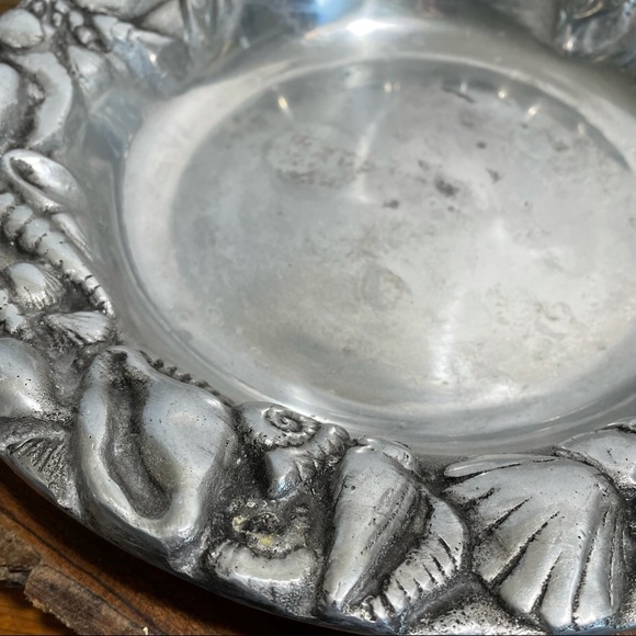 Betty Barrena silver seashell nautical 12 in. bowl - Picture 9 of 11